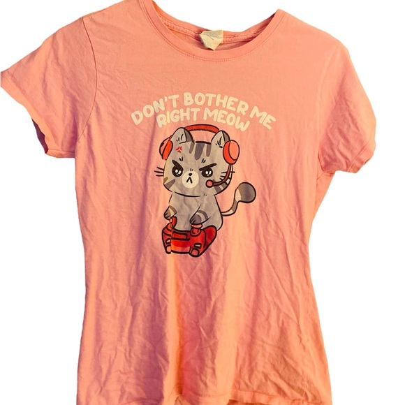 Tops - Pink Cat Graphic T-Shirt